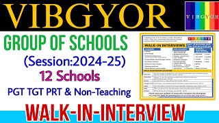 OBEROI International School  VIBGYOR International School Teachers Recruitment  All Subjects [upl. by Ylevol195]