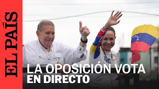 DIRECTO María Corina Machado y Edmundo González votan en las elecciones presidenciales de Venezuela [upl. by Enyehc]