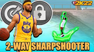 NEW BEST 2 WAY SHARPSHOOTER BUILD in NBA 2K22 AFTER PATCH BEST COMP LOCKDOWN BUILD KLAY THOMPSON [upl. by Kauffmann701]