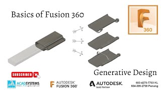 Basics of Fusion 360 Generative Design [upl. by Ellennahs129]