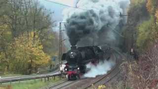 01 1066 218er Güterzug und ICE auf der Geislinger Steige [upl. by Mauceri328]