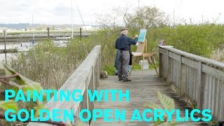 How To Painting with Golden OPEN Acrylics featuring Bob McMurray [upl. by Wenz]