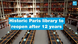 Historic Paris library to reopen after 12 years of renovation • FRANCE 24 English [upl. by Yemerej]