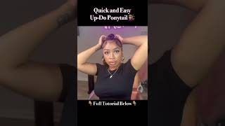 Up Do Ponytail With Bangs  Quick and Easy hair hairstyle tutorial [upl. by Crandall]