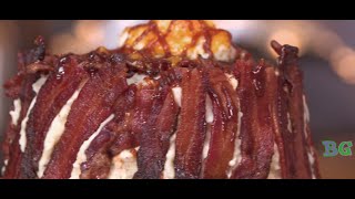 Candied Bacon Cornbread Cake with Mashed Potato Frosting [upl. by Sidnee]