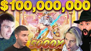 100 MILLION MAX WINS xQc Ayezee Trainwreckstv Roshtein [upl. by Aryam]