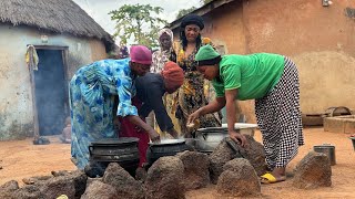 Cooking Steamed BEANS PUDDING  TUBAANI  Ghanas most Vegan Food  African Village Life [upl. by Guerin]