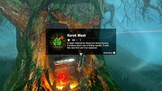 Zelda BOTW Korok Mask Location  DLC Lost Woods [upl. by Enitsud]