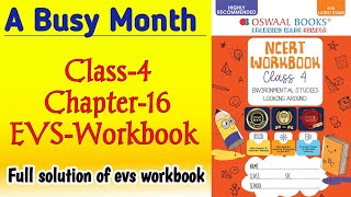 A Busy Month Class‐4 Chapter‐16 EVS‐Workbook fully solved exercise NCERTTHEMIND [upl. by Adas]