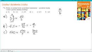 zad 1 str 11 LICZBY I DZIAŁANIA Matematyka z plusem 7 [upl. by Ayekat]