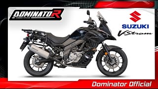 Suzuki DL 650 VStrom  Dominator Exhaust  DYNO  Sound [upl. by Quita]