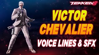 Tekken 8 Victor Chevalier Voice Lines amp Efforts  SFX [upl. by Surdna]