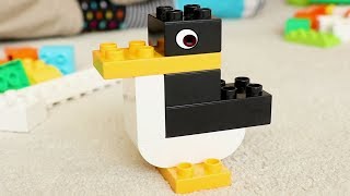 LEGO DUPLO Animals Penguin Monkey Turtle Zebra Tiger Build Instructions  Easy Activity for Kids [upl. by Aihppa]