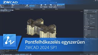 A ZWCAD 2024 SP1 újdonságai  Pontfelhőkezelés egyszerűen magyar nyelvű [upl. by Ally]