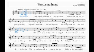 Westering Home Roberton  ABRSM amp Trinity Grade 2  List A amp Group C  60 bpm  SingAlong [upl. by Aliek]