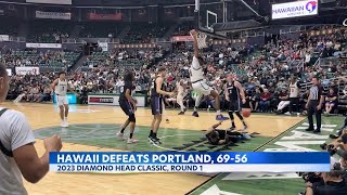 Rainbow Warriors are closer to defending the tournament title on day 2 of the Diamond Head Classic [upl. by Raknahs416]