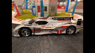 Ninco Slotcar  Audi R18 etron quattro Slotcar on Race Track  Slot Car Racing [upl. by Sallyann807]