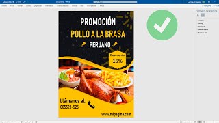 Como hacer un Volante publicitario en Word Exportar imagen JPG PNG [upl. by Nuahsor85]