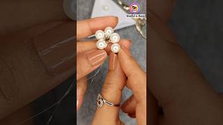 Making My Fev💕Cute Earrings✨️shorts DIY Pearl Earringsuseful amp easy [upl. by Marquardt]