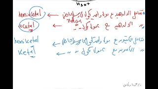 Acetal and hemiacetal reaction of aldehyde and ketones with alcohol تفاعل الالدهيد مع الكحولات [upl. by Babette891]