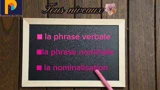 la nominalisation  de la phrase verbale à la phrase nominaleلجميع المستويات [upl. by Einnaffit885]