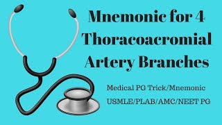 Thoracoacromial Artery Branches Mnemonic [upl. by Najed]