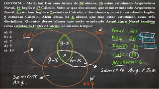 Conjuntos  Determinar a intersecção entre três conjuntos  Diagrama de Venn [upl. by Gnoy]