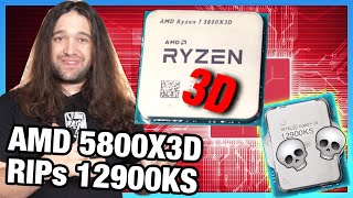 AMD Hits Hard Ryzen 7 5800X3D CPU Review amp Benchmarks vs i912900KS [upl. by Plume]