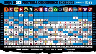 When amp Where Are the Big Ten Teams Playing in 2024  Dates Unveiled for the 2024 Football Schedule [upl. by Sawtelle]