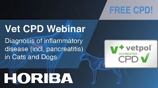 Diagnosis of inflammatory disease inc pancreatitis in Cats amp Dogs  HORIBA Veterinary CPD Webinar [upl. by Ddal]