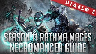 Diablo 3 NECROMANCER  Bones Of Rathma Set Dungeon Mastery Guide EASY MODE [upl. by Tsenrae67]