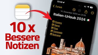 iOS 17 Apple Notizen für iPhone  10 Funktionen die du kennen musst [upl. by Alastair]