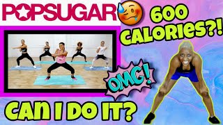 I TRIED A 600 CALORIE POPSUGAR FITNESS WORKOUT WITH JEANETTE JENKINS  HONEST REVIEW [upl. by Dadelos]