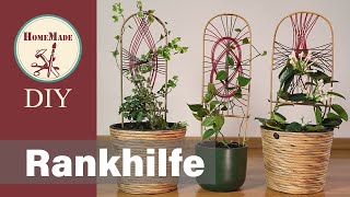 DIY  Rankhilfe selber machen  Dekoratives Gitter für Rankpflanzen  Climbing aid for indoor plants [upl. by Enomed]