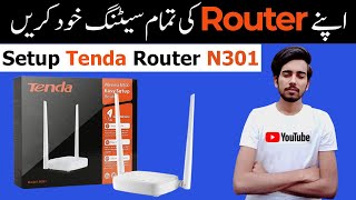 How To Setup Tenda N301 Wireless N300 Router  Configure WiFi Router [upl. by Ifar]