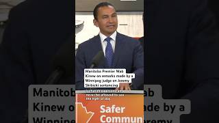 Manitoba Premier Wab Kinew on remarks made by a Winnipeg judge on Jeremy Skibicki sentencing [upl. by Mcconnell]