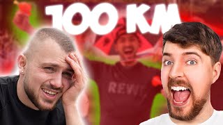 I Ran A Marathon BACKWARDS on MR BEAST VIDEO  😱🤯 [upl. by Crean]