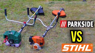 Parkside Kosa spalinowa PBS 2 D4 Vs STIHL FS 87 [upl. by Ryann]