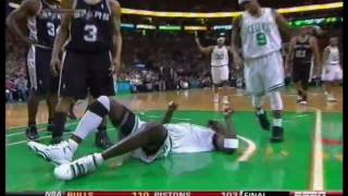 Manu Ginobili blocks kevin Garnett HD [upl. by Jobe633]