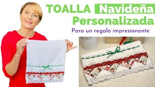 TOALLA NAVIDEÑA PERSONALIZADA  Un Regalo Perfecto para Navidad 🎄☃️🎁 [upl. by Alick498]