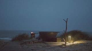 Naturgeräusche zum Einschlafen  GrillenZirpen Wind und leises Gewitter [upl. by Longtin439]