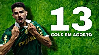 TODOS OS 13 GOLS DO PALMEIRAS EM AGOSTO [upl. by Lili]