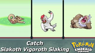 How to Catch Slakoth Vigoroth Slaking in Pokemon Emerald [upl. by Htebarual]