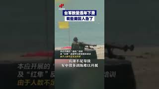 【台軍數量逐年下滑 有些美國人急了】近日，美媒曝台灣兵源不足，軍中多項訓練難以開展；台軍在加强人員訓練方面進展緩慢，令美國及民進黨當局的軍事專家“感到憂心”  紀錄台灣 [upl. by Bumgardner943]