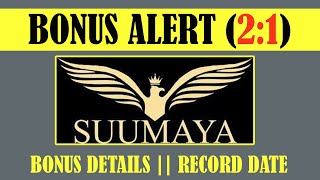 Suumaya Industries Share Latest News  Suumaya Corporation Bonus 2021  Suumaya Industries News [upl. by Cleasta474]