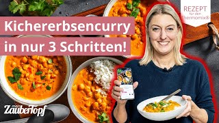 😍🍛 Veganes Kichererbsencurry schnell amp einfach zubereitet  Thermomix® Rezepte [upl. by Barri]