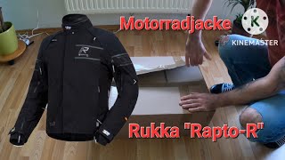 Motorradjacke Rukka quotRaptoRquot  Unboxing amp Vorstellung [upl. by Schwinn]