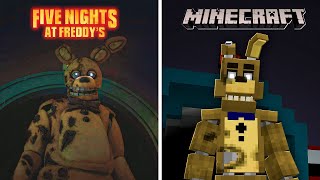 I Remade Five Nights At Freddys Scenes In Minecraft [upl. by Niatsirk]