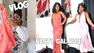 Nasty Gal Haul  Vlog  Erica Jallah [upl. by Leuqram]