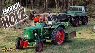 Endlich HOLZ 🔥 UNIMOG und DEUTZ an der Front  Der Brennstoff muss nach Hause  vlog 250 [upl. by Seni]